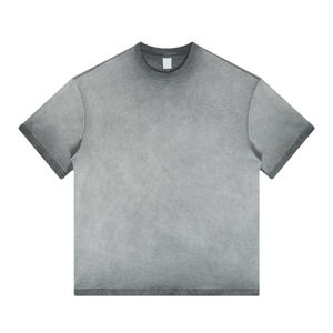 เสื้อยืดคอกลมแขนสั้นสไตล์มินิมอลสำหรับฤดูร้อน แบบยูนิเซ็กซ์  ถักทอจากวัสดุรักษ์โลก ซักแล้วนุ่ม ระบายอากาศได้ดี สวมใส่สบาย - Product Image 1