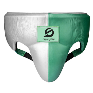 Protège-entrejambe entièrement personnalisable de haute qualité en cuir de vachette de première qualité, avec lacets et rembourrage épais à 4 couches, pour l'entraînement de boxe - Product Image 1