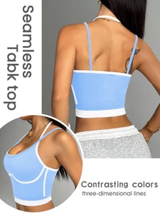 Ladies High Support Piping Trimmed Running <b>Bra</b> | <b>Open</b> Back Crisscross Straps | Sweat-Wicking Nylon Spandex Blend OEM Service - Product Image 5