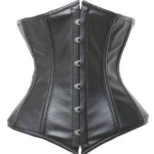 Robe moulante en cuir PU noir, col haut, sans manches, tenue de club sexy pour adultes - Product Image 5