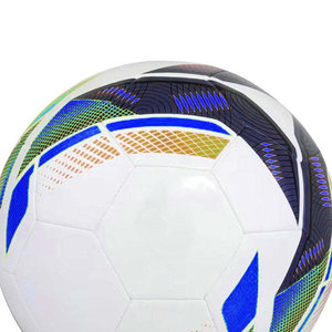 Balón de Fútbol Cosido a Máquina Core Field White, Ligero y Duradero, Diseño con Patrón Azul, Verde y Naranja para Uso en Interiores/Exteriores - Product Image 6