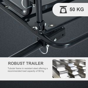 Carrito de Almacenamiento Plegable para Bicicletas Wanderer, Remolque Utilitario para Camping y Carga al Aire Libre con Enganche - Product Image 6