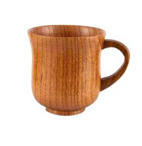 Mug à café en bois de style japonais, fait main, en bois massif, tasse à thé écologique, anti-fuite, durable, design classique, cadeau d'affaires - Product Image 1