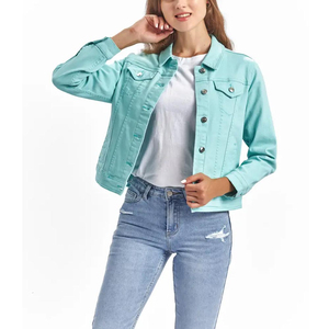Venta Directa: Chaqueta Vaquera Personalizada de Manga Larga para Mujer, Chaqueta Vaquera con Botones y Rasgaduras para Mujer - Product Image 6