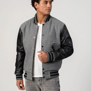 Veste universitaire en cuir sur mesure pour hommes, veste bomber premium, veste de baseball décontractée streetwear pour hommes - Product Image 6