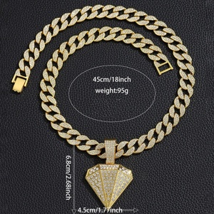 Collier pendentif en diamant moissanite créé en laboratoire de haute qualité, bijoux en argent 925, disponible au prix d'usine - Product Image 2