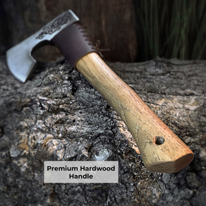 Hache à main de survie portable OEM personnalisée 360 mm, style Tomahawk nordique, légère (420 g), pour camping en extérieur, cadeau souvenir de collection haut de gamme - Product Image 6