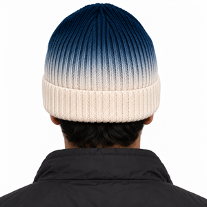 Bonnets en tricot dégradé de haute qualité avec logo brodé, casquette unisexe à revers côtelé, couvre-chef streetwear d'hiver, fournisseur B2B en gros USA - Product Image 2