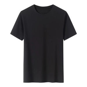 T-shirts noirs surdimensionnés en coton 100% personnalisables, impression de logo sur mesure - Product Image 5