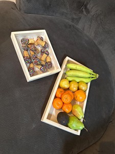 Ensemble de plateaux en bois naturel, parfaits pour les plateaux de charcuterie, plateaux de service en bois massif, aspect naturel. - Product Image 4