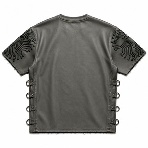Camiseta Techwear Urbana Oversize con Diseño de Circuito, Bordado Futurista, Premium, de Alta Calidad, Secado Rápido, 100% Algodón para Hombre - Product Image 2