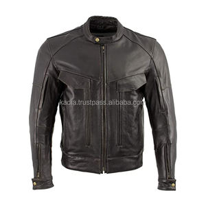 Fashion Motorcycle Men Leather Jackets Solid Colour Stand Collar Men's PU Faux Jacket Coats Casual Zipper High Brand Men Outwear - Product Image 6
