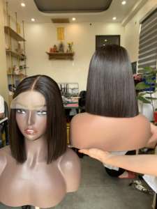 Peluca de Cabello Humano Vietnamita Liso de 8 a 32 Pulgadas con Frente de Encaje, Remy, Trama Única, Suave, Natural, Virgen, Todos los Colores - Product Image 6