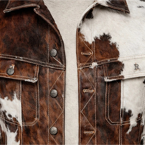 Chaqueta de Cuero Vacuno Estilo Bomber para Hombre, Diseño Clásico de Motociclista, Cierre Asimétrico, Casual, Personalizable, Transpirable y Ecológica - Product Image 4