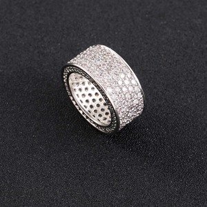 Fully <b>Iced</b> Out Gold and Silver Diamond Style Moissanite <b>Ring</b> Luxury Hip Hop Accessory for Men Trendsetters & Gift Business - Product Image 3