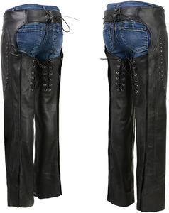 Samroz Sports Premium Leather Seamless Fusing Motorcycle <b>Riding</b> <b>Chaps</b> for Women Bikers All Seasons - Product Image 5