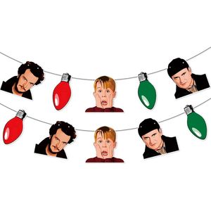 Decorazioni Natalizie 'Home Alone', Striscione 'Buon Natale' per Arredamento Festivo Domestico - Product Image 3