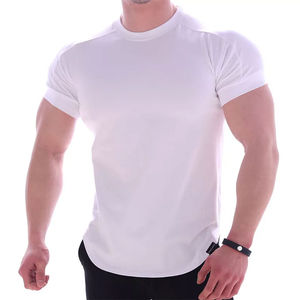 Camiseta Deportiva de Punto Ajustada para Hombre OEM con Tela que Absorbe la Humedad, Logotipo Personalizado, Diseño Deportivo de Alta Calidad - Product Image 3
