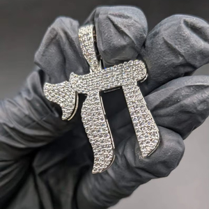 Pendentif personnalisé en moissanite sertie de symboles Pi, style hip-hop, pour rappeurs, en argent sterling 925, bijoux fins, pendentifs et breloques - Product Image 1