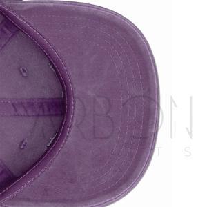 Nouvelles casquettes 6 panneaux vierges de haute qualité en coton sergé lavé respirant violet uni avec boucle métallique réglable pour l'extérieur - Product Image 4