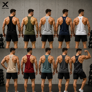 X Sports City Men's Custom Gym & Athletic <b>Stringers</b> Polyester-Spandex Blend High Demand OEM/ODM Fitness Wear <b>Vest</b> Trending Color - Product Image 3