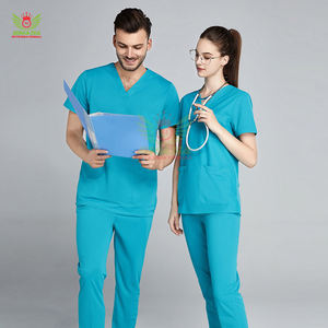 Conjunto de Uniforme Médico Transpirable de Manga Larga Personalizado 2024, Chaqueta Elástica para Enfermería, Uniformes Médicos Rectos, Conjuntos de Enfermería - Product Image 1