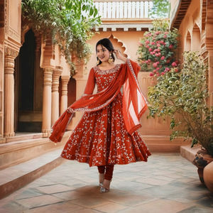 Designer Party Wear Anarkali <b>Kurta</b> Set for <b>Women</b> - Product Image 2