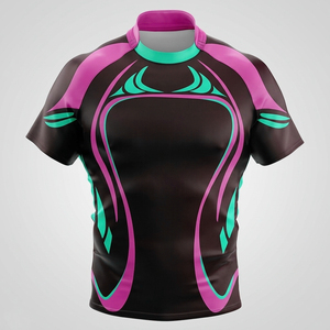 Maillot de rugby 2026 en polyester 100 %, personnalisable OEM, toutes tailles, respirant, haute qualité, tendance, unisexe, manches courtes - Product Image 2