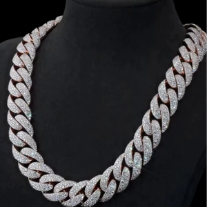 Collar Hip Hop con Diamantes Moissanite VVS1, Cadena Cubana de Plata Esterlina 925 y Otras Joyas de Diamantes - Product Image 1