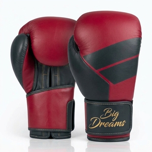 Guantes de Boxeo Personalizados Big Dreams, Unisex, de Cuero, con Cierre de Velcro, Estampado en Lámina Azul y Blanca, Correa de Muñeca Ajustable - Product Image 6
