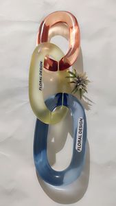 Maillons de chaîne en résine personnalisables, grande taille et couleurs claires, maillons en résine multicolores de grande taille disponibles. - Product Image 2