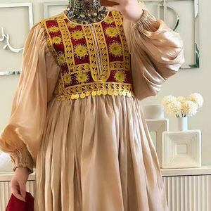 Vestido Afgano Kuchi en Oferta, Vestido Étnico Afgano Hecho a Mano, Vestido Tradicional de la Cultura Afgana para Mujer, Vestidos de Novia Afganos al por Mayor - Product Image 3