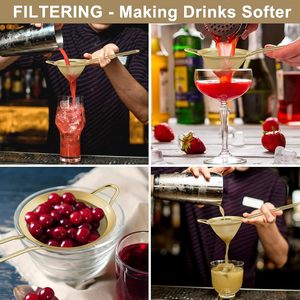 Colador de alambre de malla fina ecológico de acero inoxidable pequeño con mango de silicona para uso en la cocina - Product Image 5