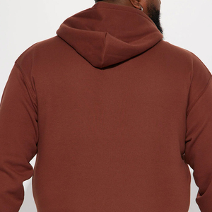 Sweat-shirt à capuche pour homme en coton marron French Terry, décontracté, avec logo sur le devant, poche, coupe classique, pour l'automne - Product Image 6