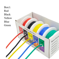 Fil électronique en cuivre étamé silicone 16 18 20 22 24 26 28 30 AWG, 5 couleurs, pour bricolage, 4-20 mètres par bobine, câble torsadé