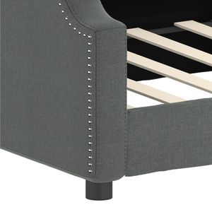Lit de Jour en Bois Massif et Métal Gris Foncé, Taille Twin, avec Mousse et Tissu Polyester, Design Élégant de Canapé-Lit - Product Image 6