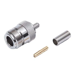 Conector RF Hembra Recto Tipo N, Accesorio de Crimpado para Cable Coaxial RG58 de 50 Ohmios, Conector Totalmente de Cobre para Comunicación Inalámbrica - Product Image 5