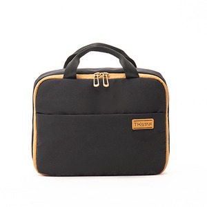 Black twill women's <b>toiletry</b> bag travel cosmetic <b>storage</b> bag daily handbag - Product Image 1