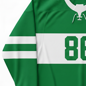 Último Diseño Original de Camiseta de Hockey sobre Hielo Unisex Personalizada con Nombre y Número del Equipo, Alta Calidad, 100% Poliéster, Malla Transpirable, Cuello en V - Product Image 5