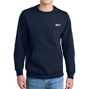 Sweat-shirt pour homme de qualité supérieure, couleur unie, col rond, style pull-over en coton mélangé, confort décontracté, toucher doux, sweat-shirt pour homme - Product Image 1