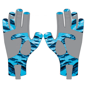 Gants de pêche demi-doigts en cuir Barco BLI-3002 de haute qualité, personnalisables, prix de gros, impression par sublimation, silicone - Product Image 2