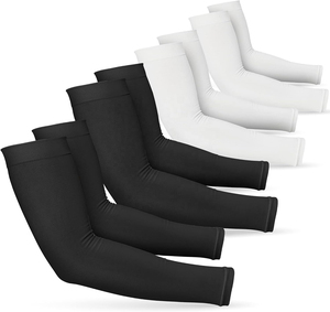 Manchons de cyclisme unisexes en polyester et élasthanne à séchage rapide, noir, bleu, violet, pour adultes, avec logo personnalisé - Product Image 2