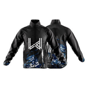 Chaqueta Cortavientos con Cierre y Cuello Alto para Hombre, Marca Wear 4 Games, con Logotipo Frontal, Resistente al Viento, Impermeable, Ecológica, Transpirable y de Secado Rápido - Product Image 3