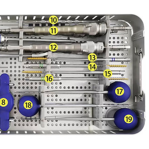 Ensemble d'implants chirurgicaux pour la colonne vertébrale : Vis pédiculaires, tiges, connecteurs croisés, crochets, composants de fixation en alliage de titane - Product Image 3