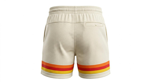Shorts de basket-ball unisexes en mesh avec cordon de serrage, design rayé, respirant, en polyester, shorts de sport d'été pour adultes, coupe régulière - Product Image 3