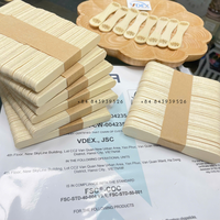 Vente en gros Vdex, bâtonnets de glace en bois de 114mm et 93mm, bâtonnets de glace en bois pour sucettes glacées, bâtonnets biodégradables en bouleau