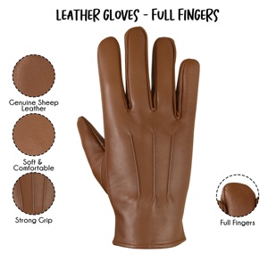 Gants en cuir de mouton véritable pour hommes personnalisés OEM Gants de conduite chauds d'hiver respirants et à la mode pour une utilisation quotidienne décontractée en plein air - Product Image 3