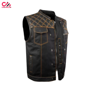 Solid Color <b>Leather</b> Men Vest <b>Jacket</b> Streetwear <b>Sleeveless</b> <b>Leather</b> Men Vest Custom Logo <b>Leather</b> Men Vest - Product Image 4