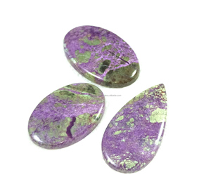 High Quality Radha Arts Natural Stichtite Cabochon Stone Green Purple 20-35mm Loose Gemstone for Meditation <b>Healing</b> Jewellery - Product Image 4