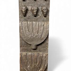 Panel de Pared de Madera Tribal Naga de la India, Tallado a Mano, Decoración Arquitectónica, Estilo Rústico Antiguo, para Interiores de Hotel, Combinable, 1 Contenedor - Product Image 3